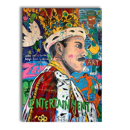 Freddy the King -  Quadro Canvas Contemporaneo su telaio in legno (Copia) - PlastiWood (23992043)