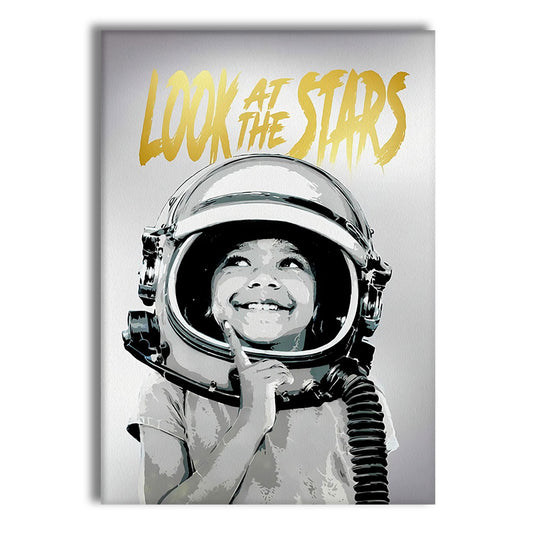 Look At The Stars -  Quadro Canvas Contemporaneo su telaio in legno - PlastiWood (23992050)