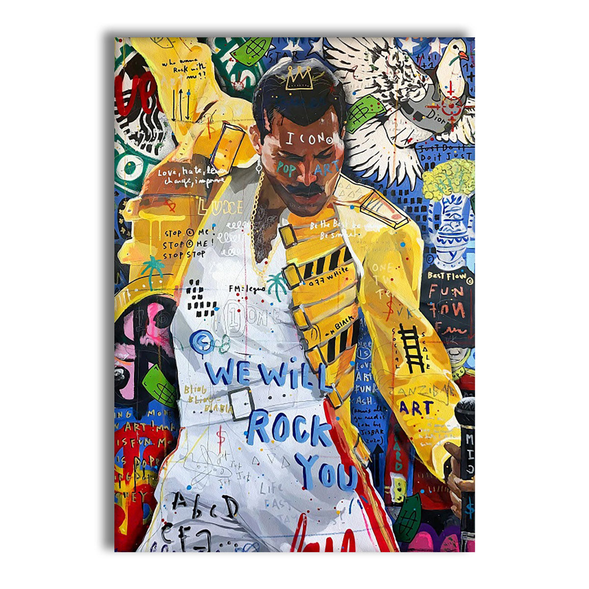 We Will Rock -  Quadro Canvas Contemporaneo su telaio in legno - PlastiWood (23992109)