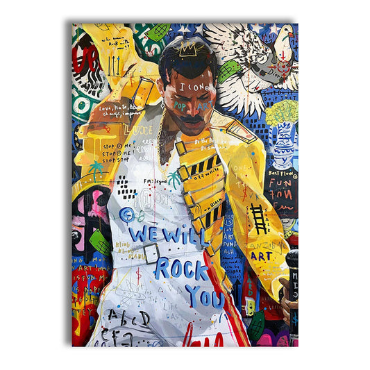 We Will Rock -  Quadro Canvas Contemporaneo su telaio in legno - PlastiWood (23992109)