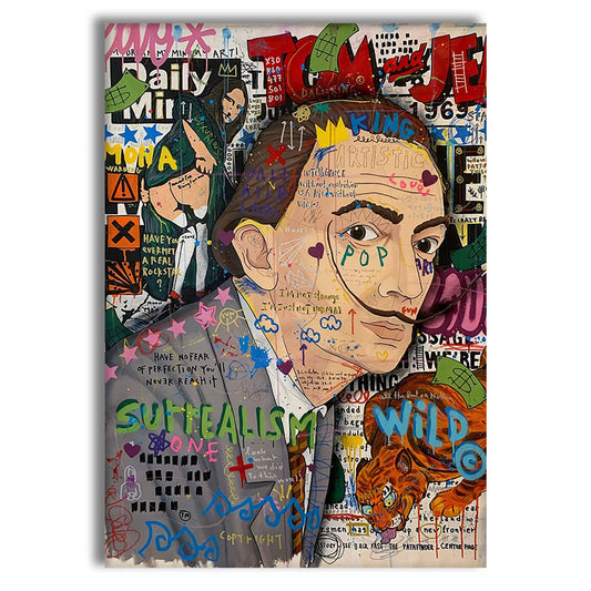 Dali Pop -  Quadro Canvas Contemporaneo su telaio in legno (Copia) - PlastiWood (23992012)