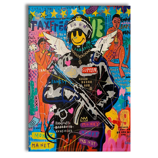 Street Soldier -  Quadro Canvas Contemporaneo su telaio in legno (Copia) - PlastiWood (23992092)