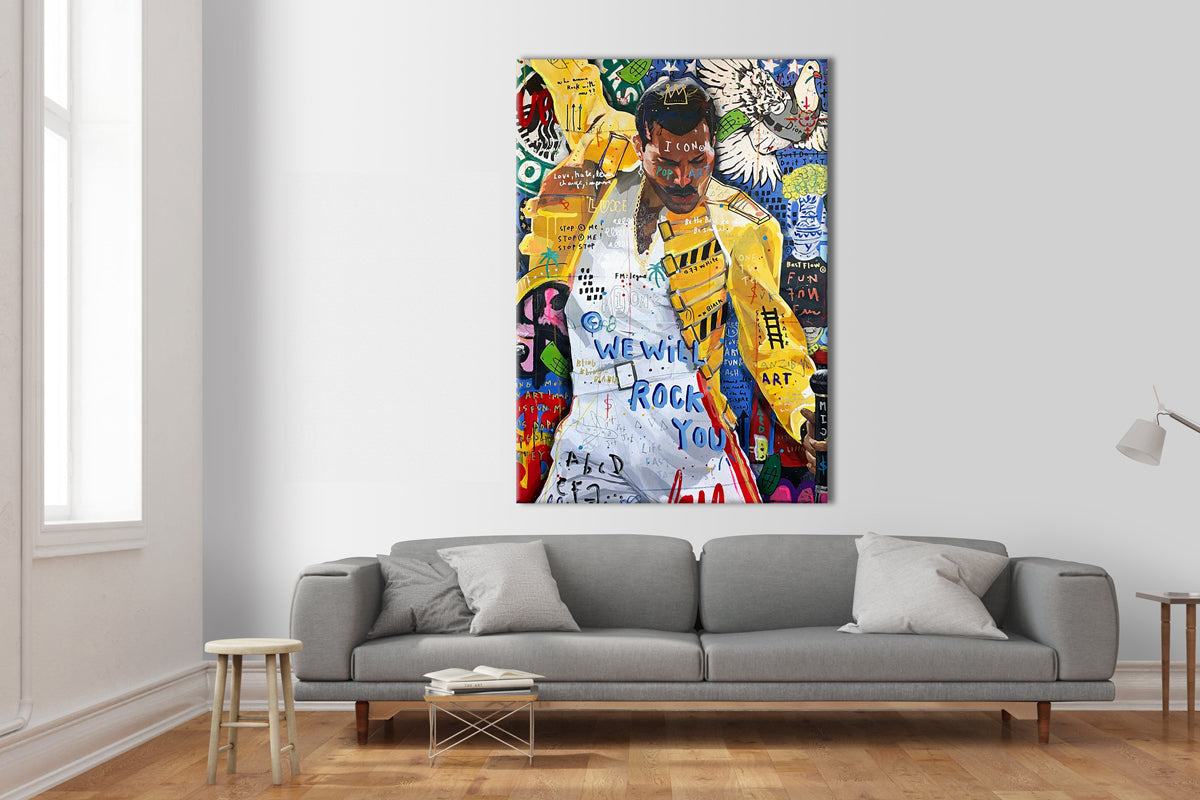 We Will Rock -  Quadro Canvas Contemporaneo su telaio in legno - PlastiWood (23992110)