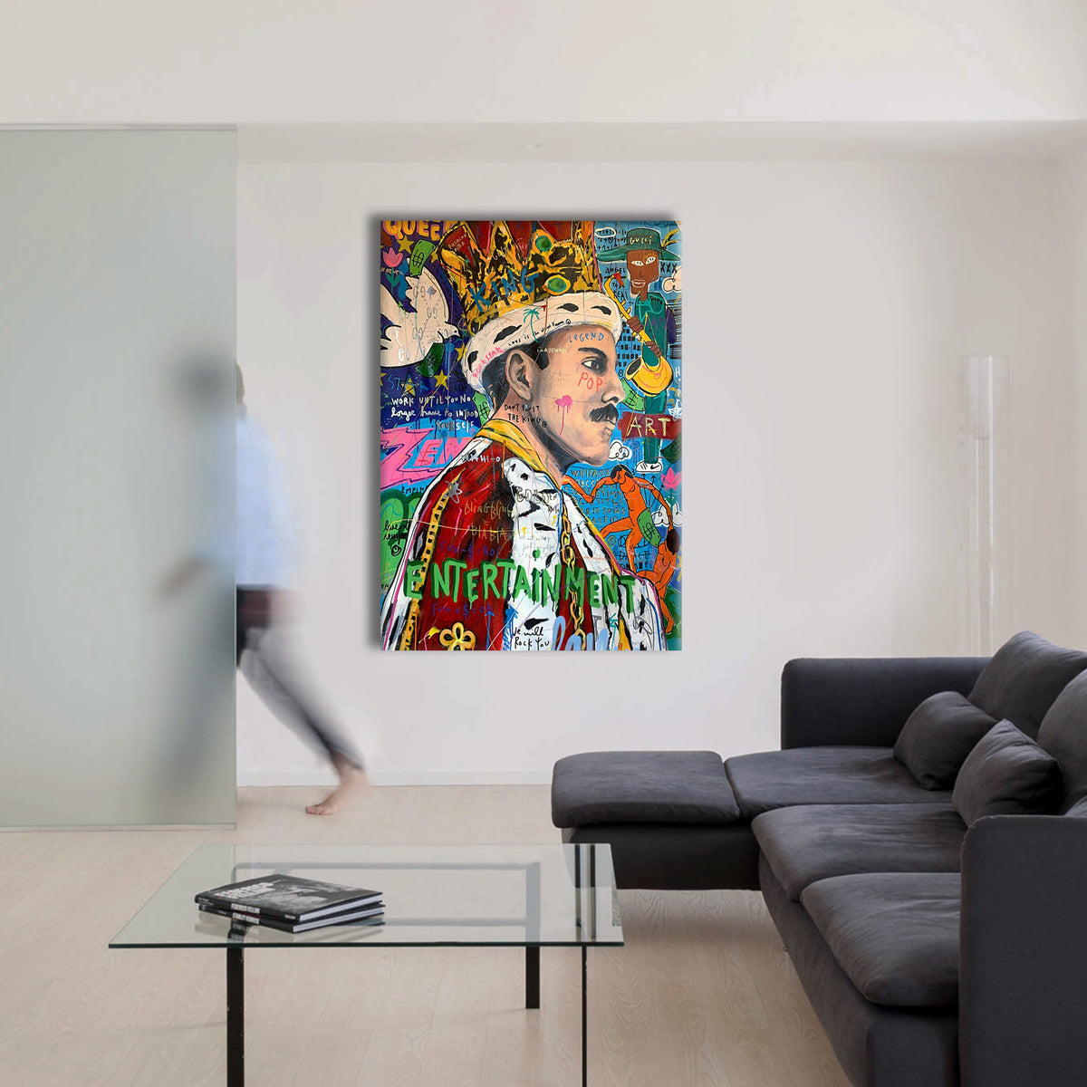 Freddy the King -  Quadro Canvas Contemporaneo su telaio in legno (Copia) - PlastiWood (23992044)