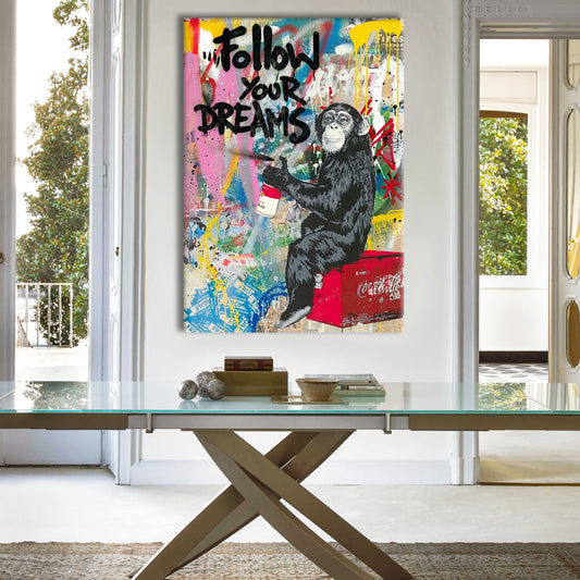 Follow Your Dreams -  Quadro Canvas Contemporaneo su telaio in legno (Copia) - PlastiWood (23992032)