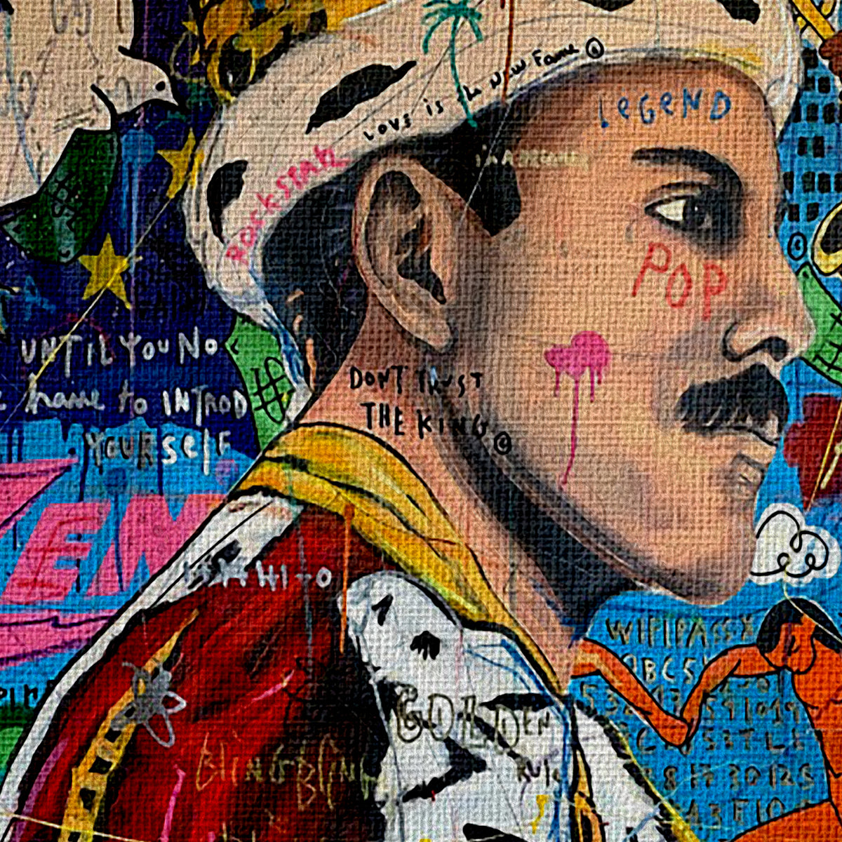 Freddy the King -  Quadro Canvas Contemporaneo su telaio in legno (Copia) - PlastiWood (23992045)