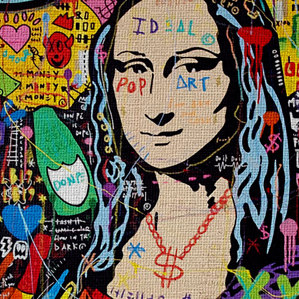 Monna Pop -  Quadro Canvas Contemporaneo su telaio in legno - PlastiWood (23992073)