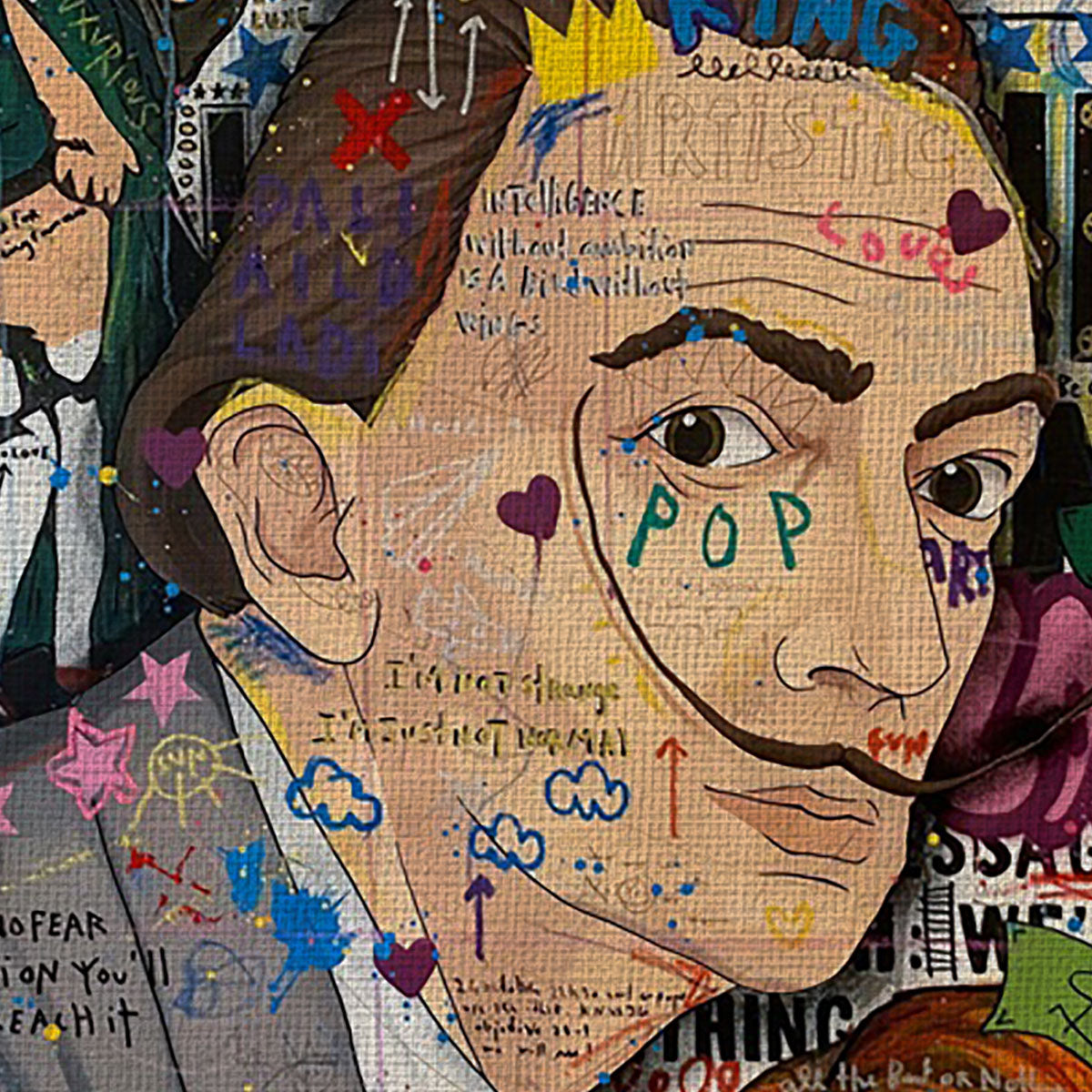 Dali Pop -  Quadro Canvas Contemporaneo su telaio in legno (Copia) - PlastiWood (23992014)