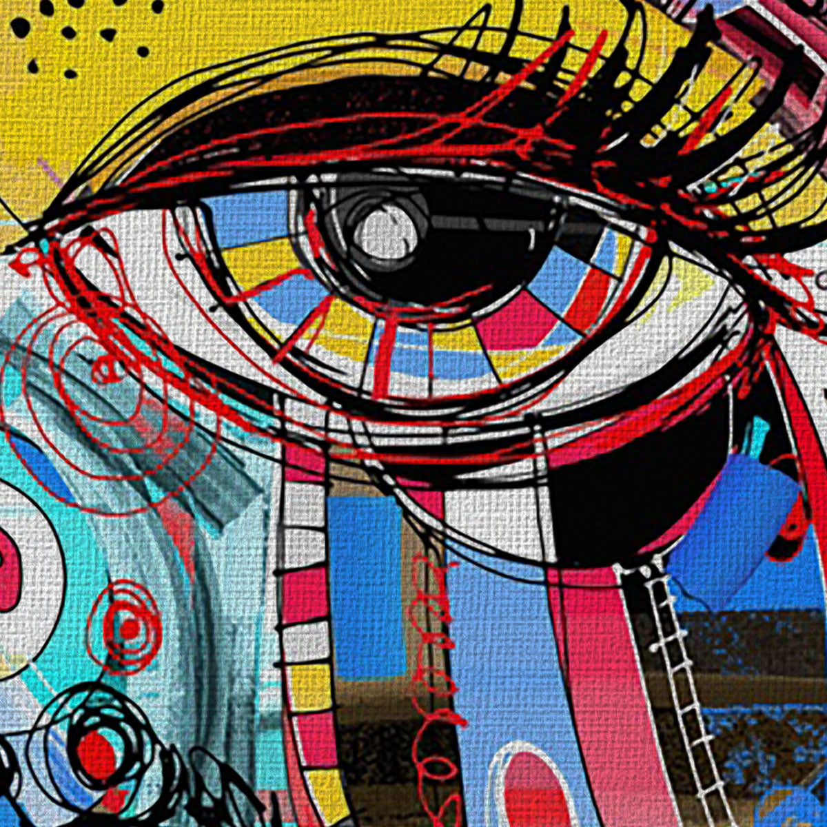 Look At Me -  Quadro Canvas Contemporaneo su telaio in legno (Copia) - PlastiWood (23992049)