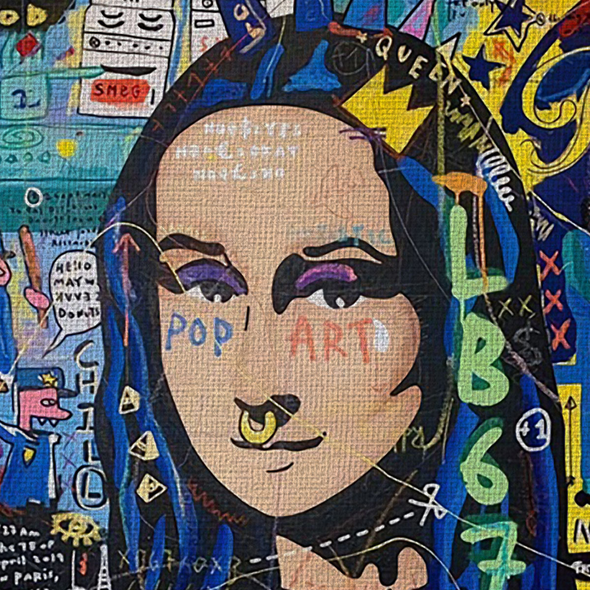 Monna -  Quadro Canvas Contemporaneo su telaio in legno - PlastiWood (23992068)