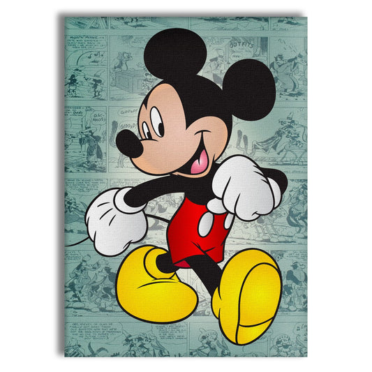 MICKEY MOUSE - Quadro stampato su Canvas e montato su telaio in legno - PlastiWood (14556028)