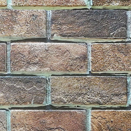 BORGO ITALIANO pannello finto mattone In EPS Resinato ruvido Misura 100x50 Cm Spessore 2 Cm - RETAIL BOX da 10 pannelli (sviluppano 5 MQ) - PlastiWood