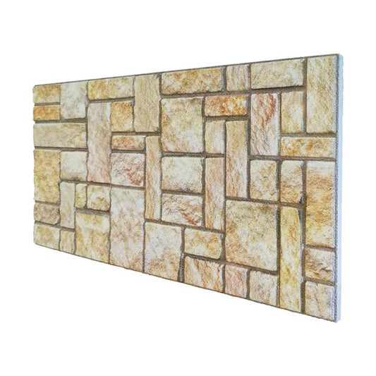 SATURNIA Stone - Pannello finta Pietra in EPS Resinato Misura 100x50 cm Spessore 2 Cm - RETAIL BOX da 10 pannelli (sviluppano 5 MQ) - PlastiWood