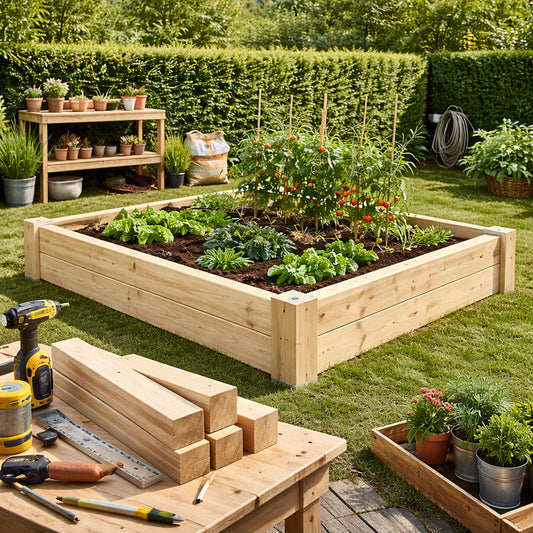 BEAMS in Sanded Wood 4x4x100 cm - KIT of 10 pieces