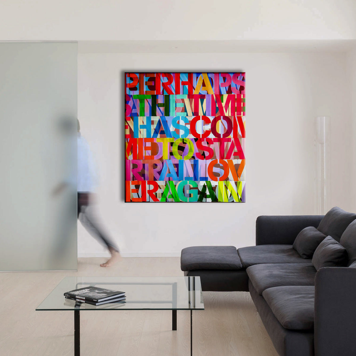 Alphabet -  Quadro Canvas Contemporaneo su telaio in legno - PlastiWood (16375713)