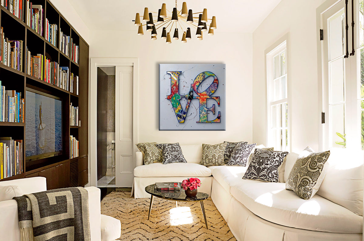 Love -  Quadro Canvas Contemporaneo su telaio in legno - PlastiWood (16375722)