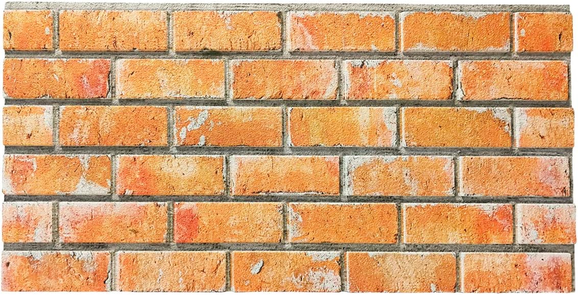 MATTONCINO BAKERY pannello finto mattone in EPS Resinato Misura 100x50 Cm spessore 2 cm - RETAIL BOX da 10 pannelli (sviluppano 5 MQ) - PlastiWood