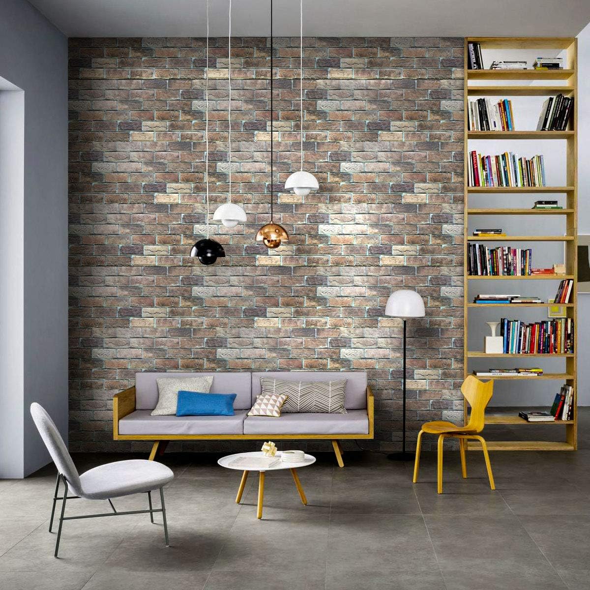 BORGO ITALIANO pannello finto mattone In EPS Resinato ruvido Misura 100x50 Cm Spessore 2 Cm - RETAIL BOX da 10 pannelli (sviluppano 5 MQ) - PlastiWood