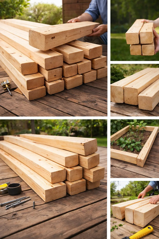 JOISTS In Sanded Wood 4x4cm