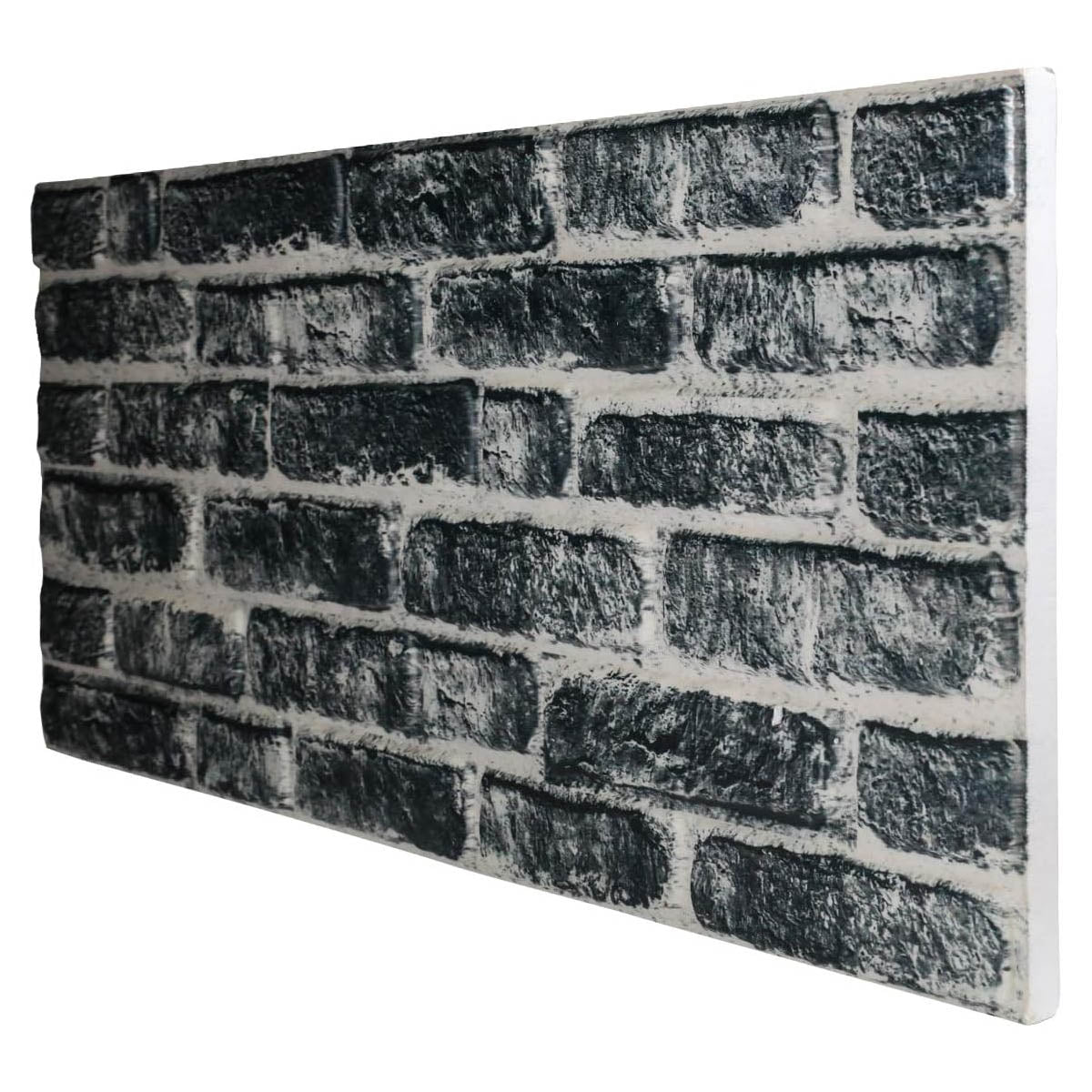 CARBON - pannello finto mattone in EPS Resinato Misura 100x50 Cm spessore 2 cm - RETAIL BOX da 10 pannelli (sviluppano 5 MQ) - PlastiWood