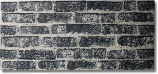 CARBON - pannello finto mattone in EPS Resinato Misura 100x50 Cm spessore 2 cm - RETAIL BOX da 10 pannelli (sviluppano 5 MQ) - PlastiWood