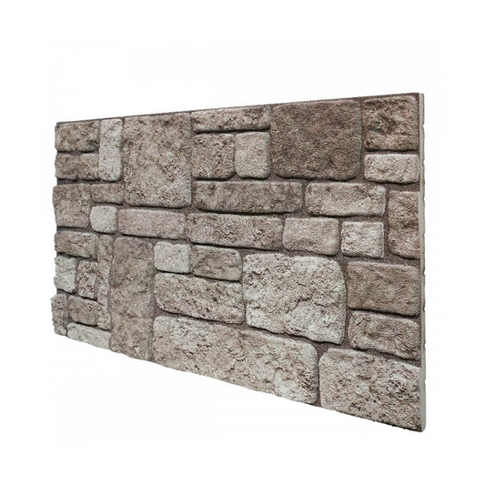 CASTELLO - Pannello finta Pietra in EPS Resinato Misura 100x50 cm Spessore 2 Cm - RETAIL BOX da 10 pannelli (sviluppano 5 MQ) - PlastiWood