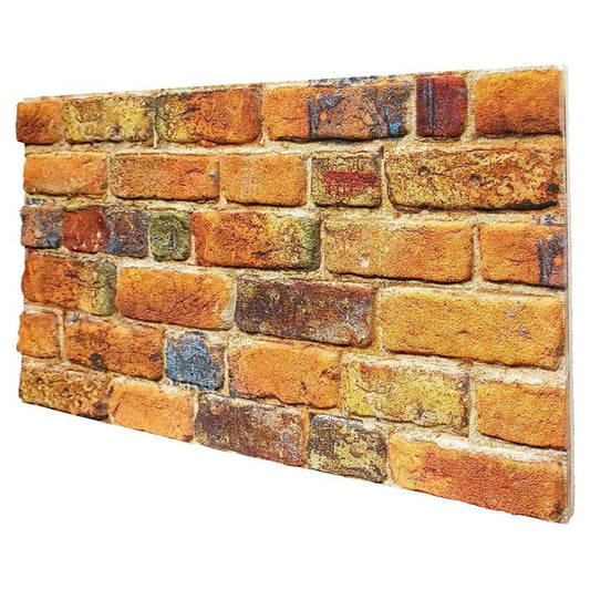 MATTONCINO COPPER pannello finto mattone in EPS Resinato Misura 100x50 Cm spessore 2 cm - RETAIL BOX da 10 pannelli (sviluppano 5 MQ) - PlastiWood