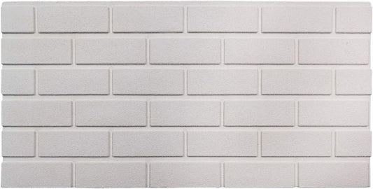Pannello finto mattone BIANCO In EPS Resinato Misura 100x50 Cm Spessore 2 Cm - RETAIL BOX da 10 pannelli (sviluppano 5 MQ) - PlastiWood