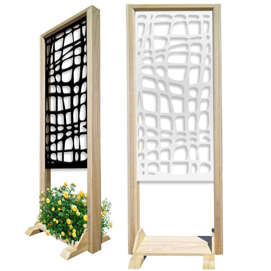 ABSTRACT - Separè - Paravento modulabile - 70x190cm - in Legno e PVC - PlastiWood (14552037)