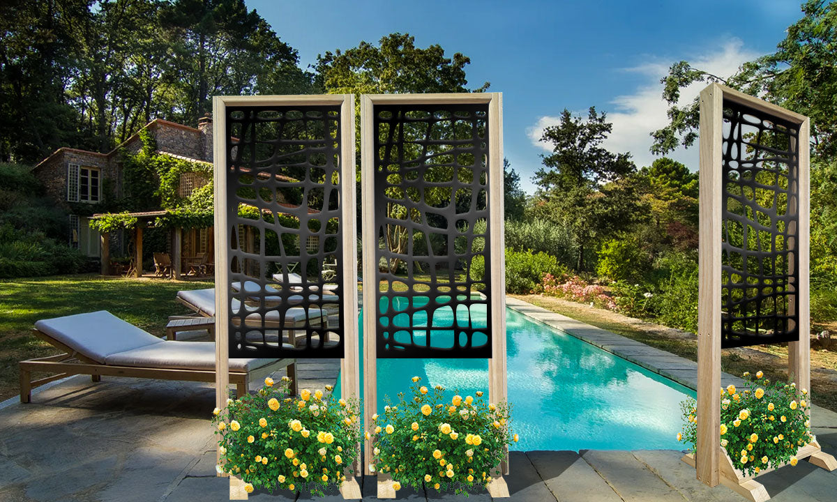 ABSTRACT - Separè - Paravento modulabile - 70x190cm - in Legno e PVC - PlastiWood (14552041)