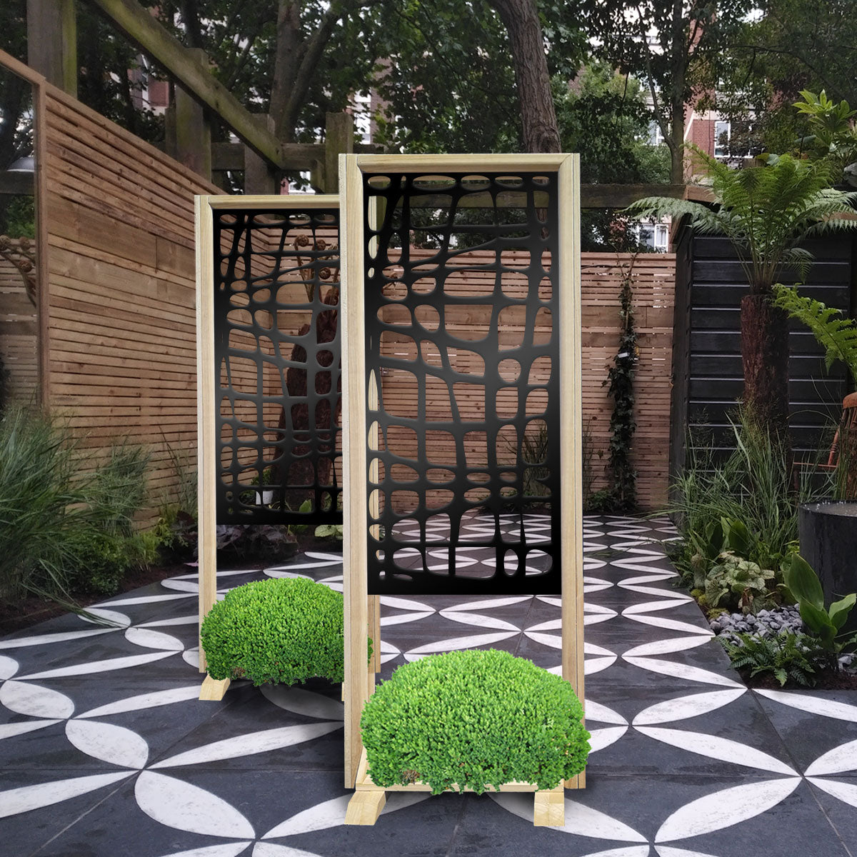 ABSTRACT - Separè - Paravento modulabile - 70x190cm - in Legno e PVC - PlastiWood (14552043)