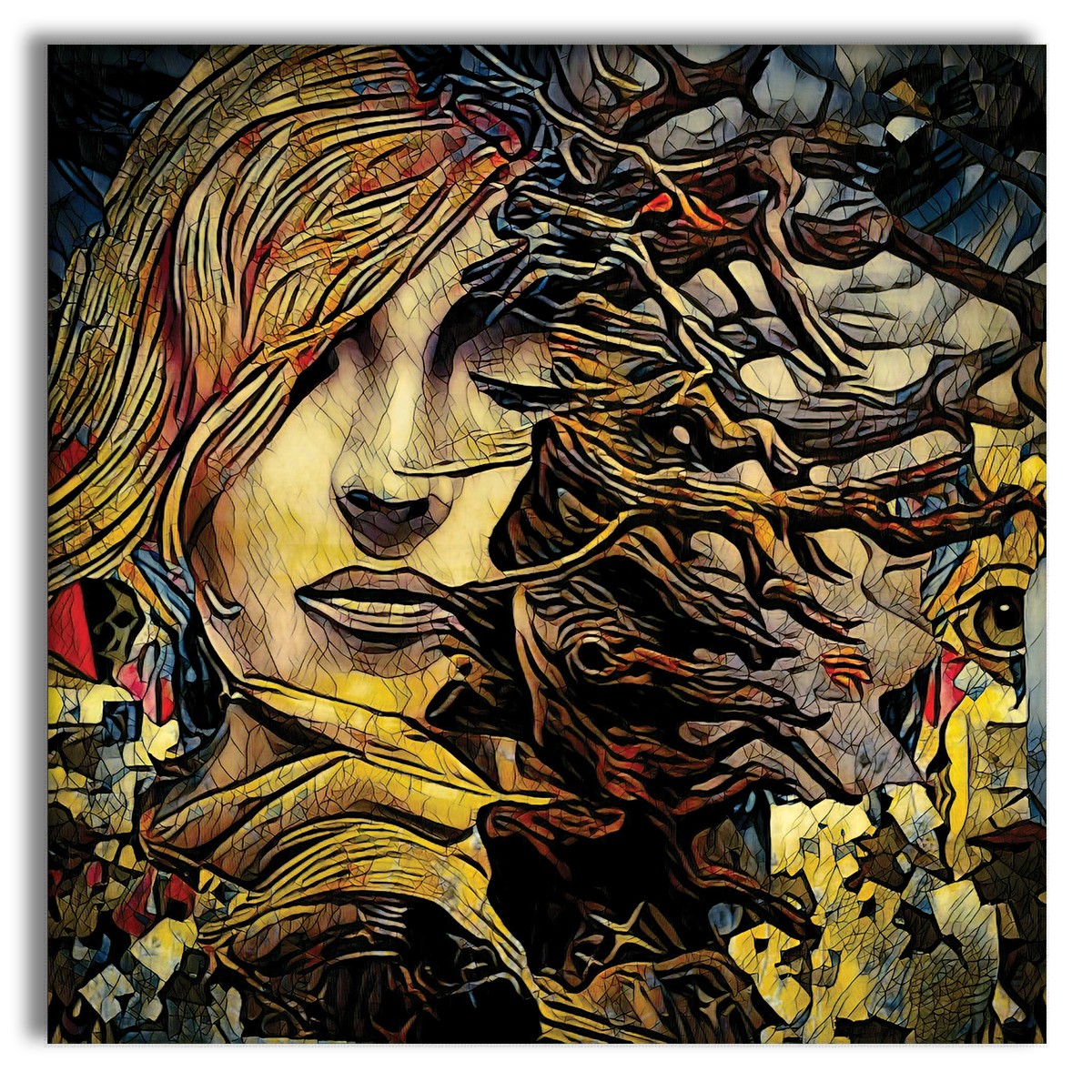 ABSTRACT 1101 - Quadro Canvas su telaio in legno - PlastiWood (14552044)