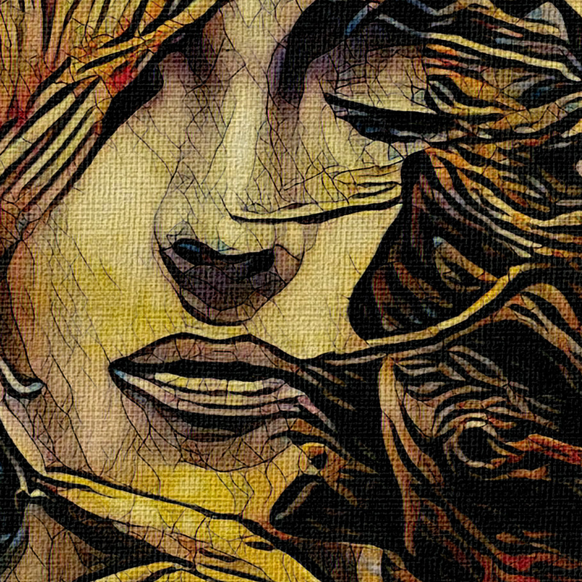 ABSTRACT 1101 - Quadro Canvas su telaio in legno - PlastiWood (14552045)