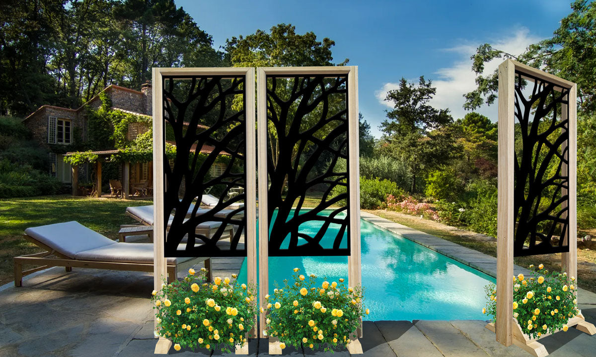 ALBERI - Separè  - Paravento modulabile - 70x190cm - in Legno e PVC - PlastiWood (14552200)