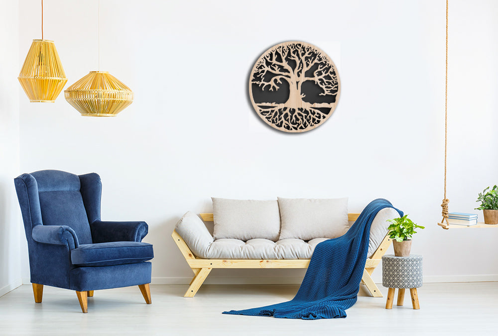 ALBERO DELLA VITA - Quadro arredo LASERCUT composito Legno e PVC - PlastiWood (14552218)