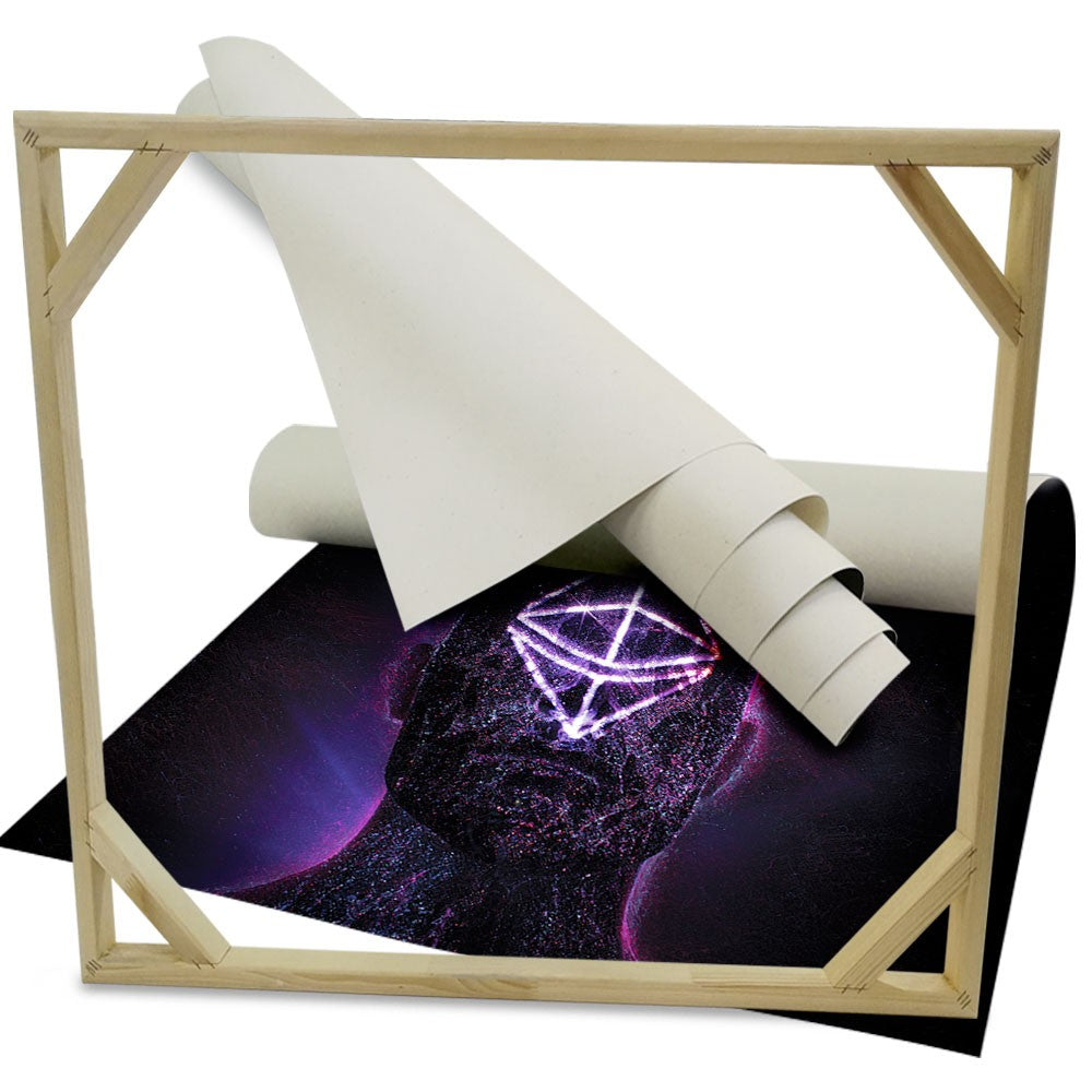 ALIEN Abstraction 101 - Quadro Canvas su telaio in legno - PlastiWood (14552283)