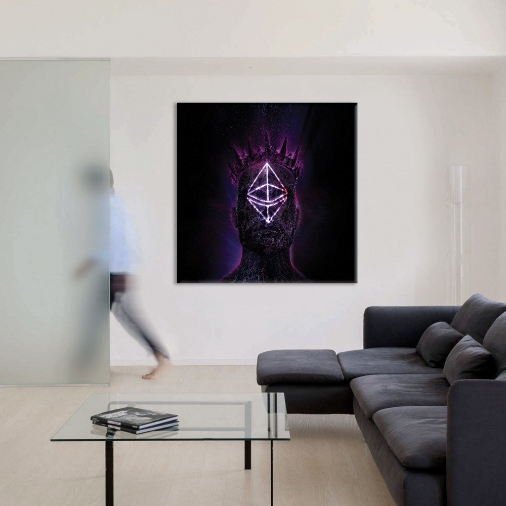 ALIEN Abstraction 101 - Quadro Canvas su telaio in legno - PlastiWood (14552286)