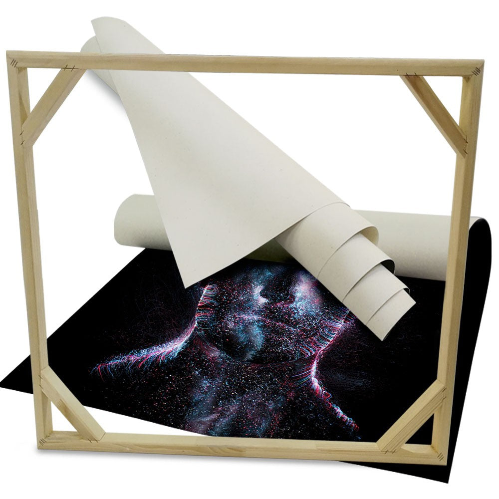 ALIEN Abstraction 102 - Quadro Canvas su telaio in legno - PlastiWood (14552288)