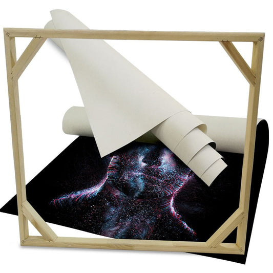 ALIEN Abstraction 102 - Quadro Canvas su telaio in legno - PlastiWood (14552288)