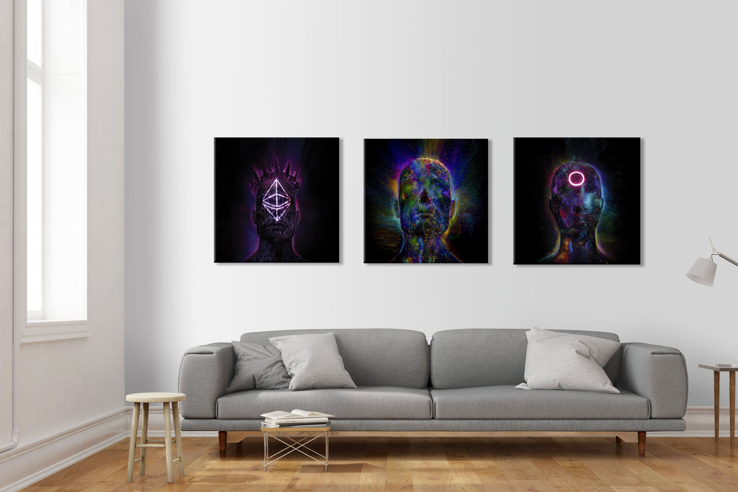 ALIEN Abstraction 102 - Quadro Canvas su telaio in legno - PlastiWood (14552289)