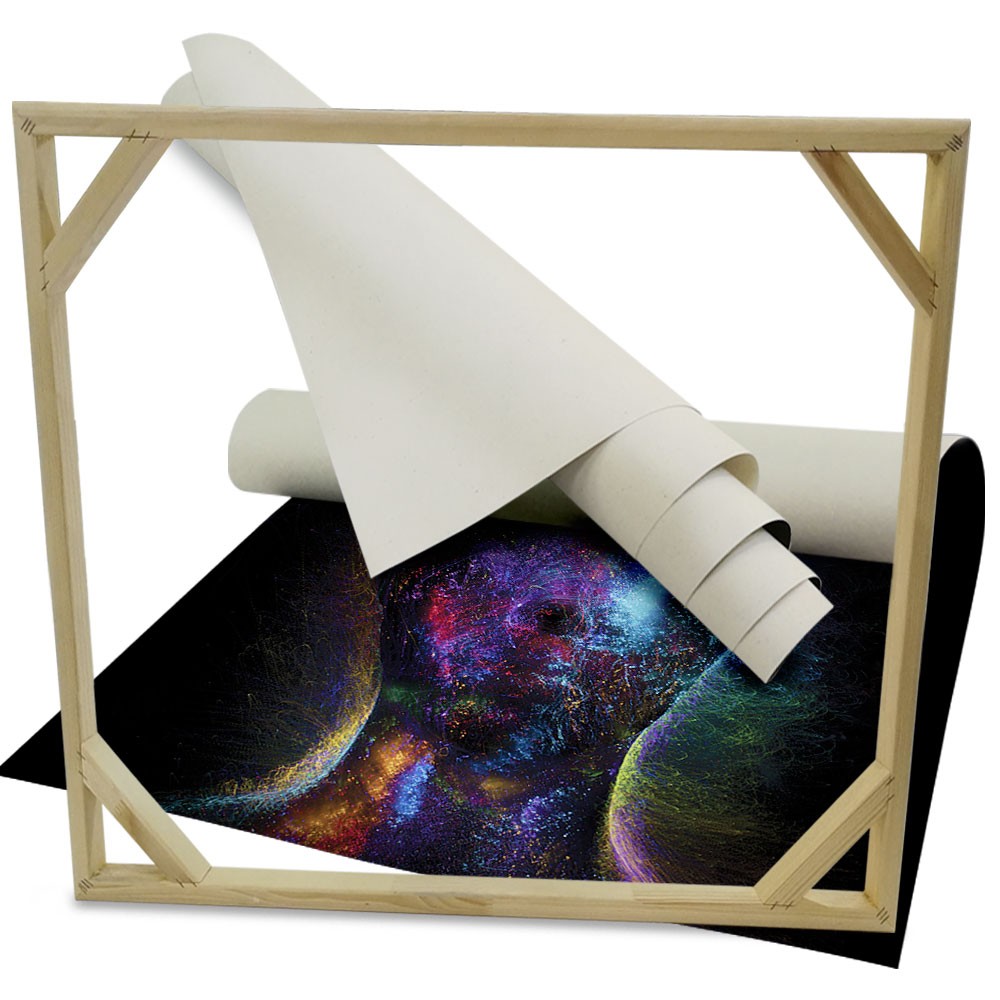 ALIEN Abstraction 103 - Quadro Canvas su telaio in legno - PlastiWood (14552293)