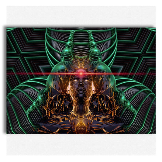 ANDROID Abstraction - Quadro Canvas su telaio in legno - PlastiWood (14552398)