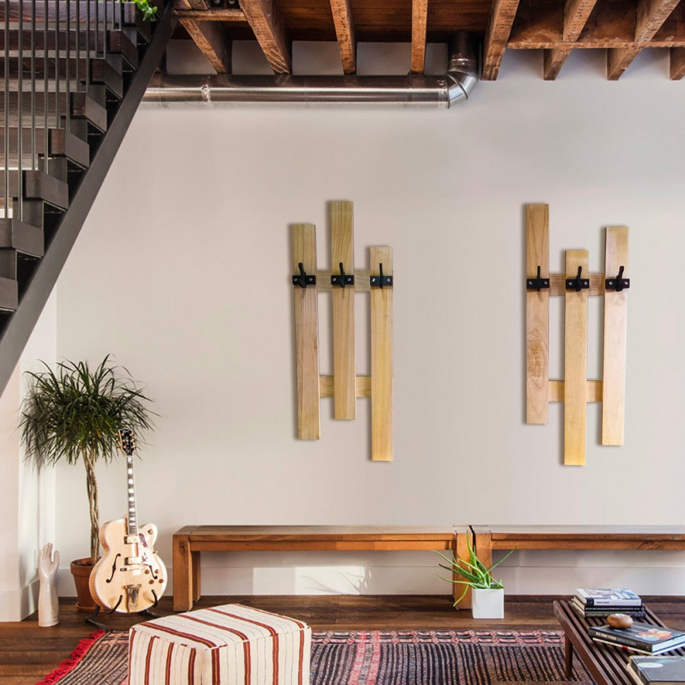 APPENDIABITI In Legno Con Ganci In PVC Neri - PlastiWood (14552451)