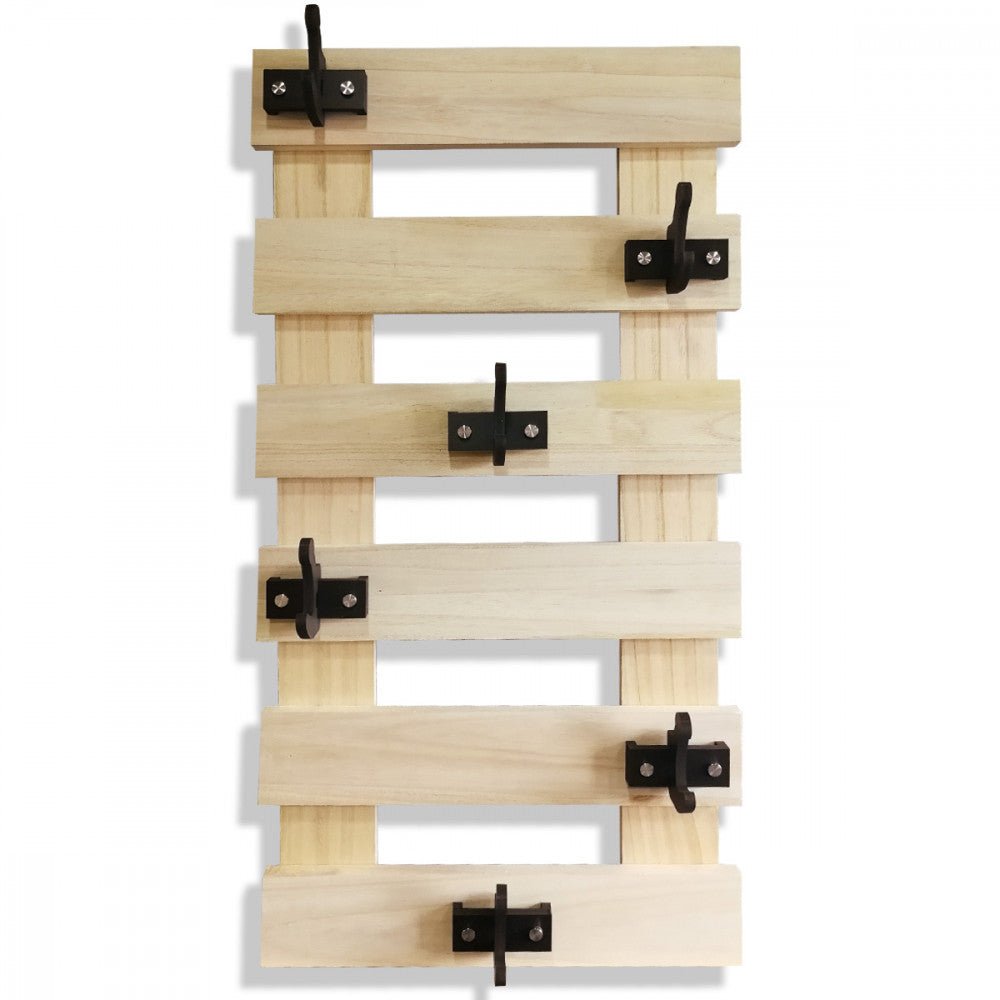 APPENDIABITI In Legno Con Ganci Sfalsati In PVC Neri - PlastiWood (14552456)