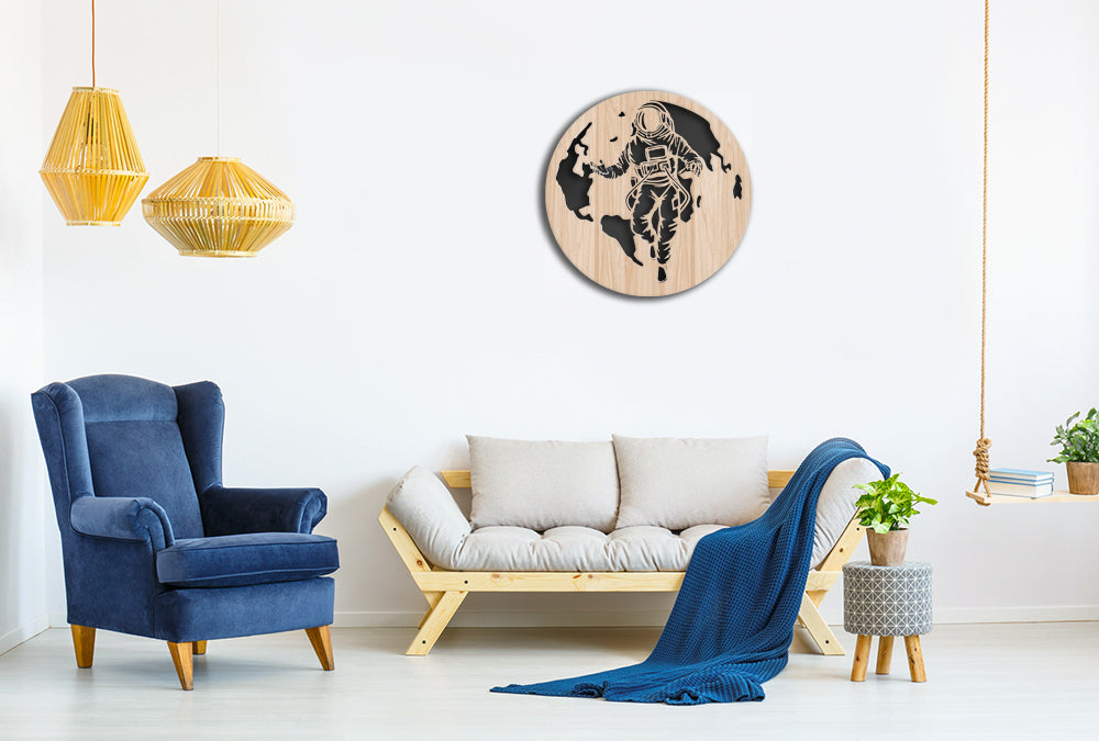 ASTRONAUTA - Quadro arredo LASERCUT composito Legno e PVC - PlastiWood (14552502)