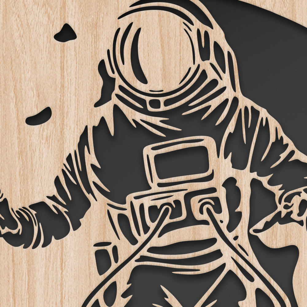 ASTRONAUTA - Quadro arredo LASERCUT composito Legno e PVC - PlastiWood (14552504)