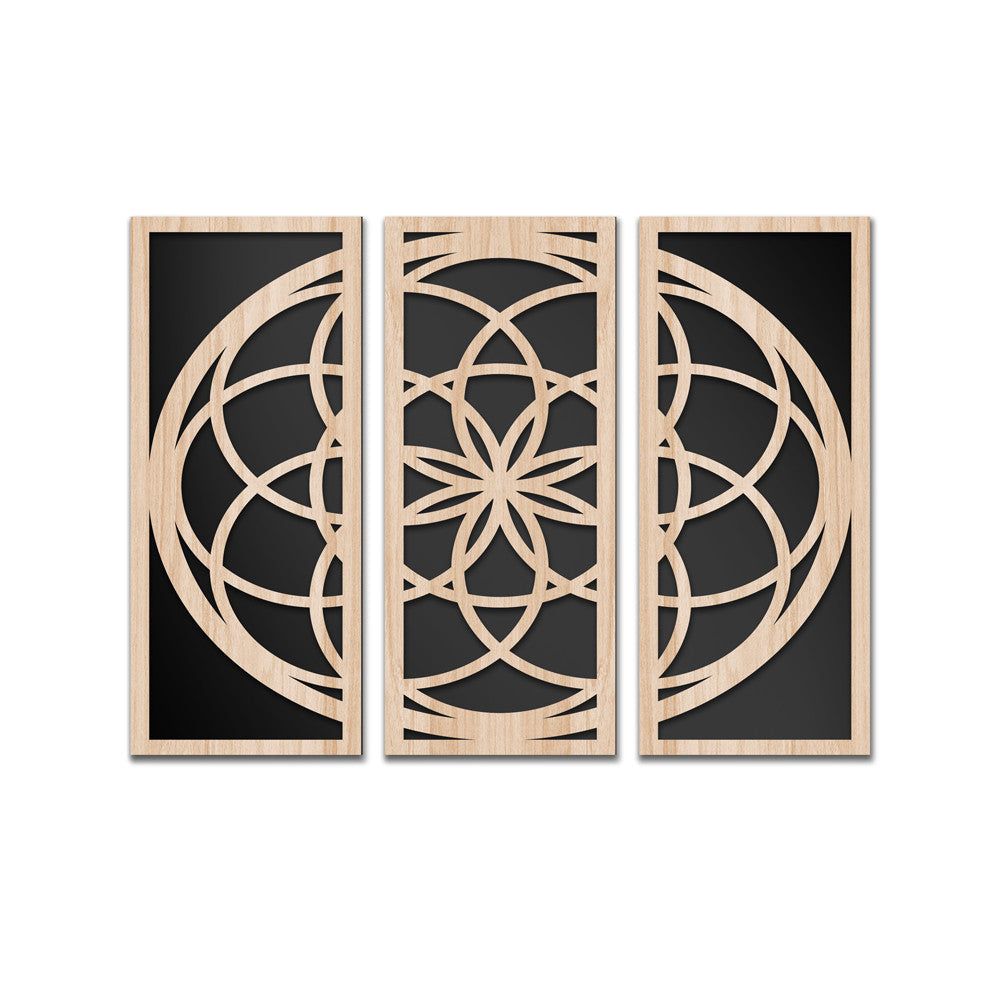 ATOMO 100x70 cm- Quadro arredo LASERCUT composito Legno e PVC - PlastiWood (14552529)