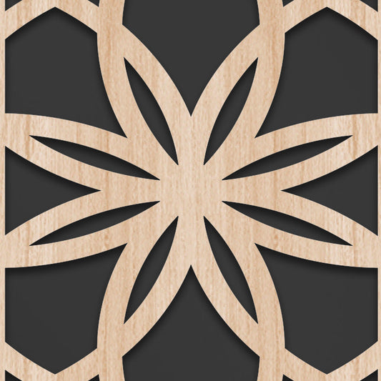 ATOMO 100x70 cm- Quadro arredo LASERCUT composito Legno e PVC - PlastiWood (14552530)