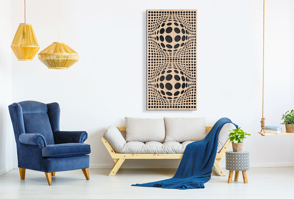 BALLS - Quadro arredo LASERCUT composito Legno e PVC - PlastiWood (14552637)