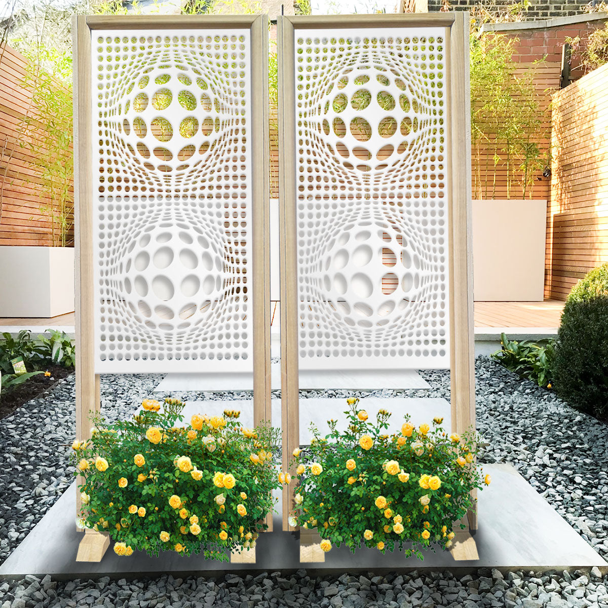 BALLS - Separè - Paravento modulabile - 70x190cm - in Legno e PVC - PlastiWood (14552645)